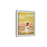 Blue Dove Float Framed Canvas