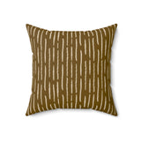 Egyptian Revival Heron Throw Pillow, Modern Diaspora Art Decor, Luxe Patterned Cushion for Elegant Living Rooms
