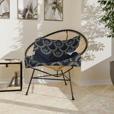 Nile Acr Microfiber Blanket — Elegant Lace Fan Border Throw