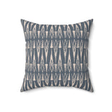 Egyptian Revival Heron Throw Pillow, Modern Diaspora Art Decor, Luxe Patterned Cushion for Elegant Living Rooms