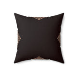 Geometric Mudcloth Inspired Throw Pillow, Modern Diasporic Accent Cushion, Earth Tone Tribal Home Decor, Premium Rectangular Pillow Cover