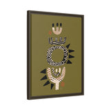 Zaria Olive Float Framed Matte Canvas Art