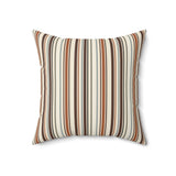 Modern Striped Decorative Throw Pillow, Earth Tone Linear Cushion Cover, Sophisticated Home Decor Accent
