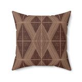 Abstract Geometric Throw Pillow, Modern Neutral Grid Accent Cushion for Sophisticated Home Decor
