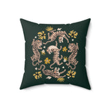 Tigers All Around: Faux Suede Pillow