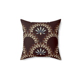 Nile Collection Throw Pillow, Modern Diasporic Art Decorative Cushion, Sophisticated Geometric Nature Patterned Home Decor