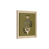 Zaria Olive Float Framed Matte Canvas Art
