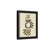 Zaria Ivory Float Framed Matte Canvas Art