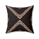 Egyptian Revival Heron Throw Pillow, Modern Diaspora Art Decor, Luxe Patterned Cushion for Elegant Living Rooms