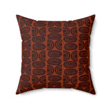Abstract Geometric Throw Pillow Cover, Modern Diasporic Pattern Accent Cushion, Warm Earth Tone Home Decor, Sophisticated Minimalist Style