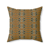 Geometric Mudcloth Throw Pillow, Modern African Textile Print Accent Cushion, Earthy Brown and Black Luxury Home Decor