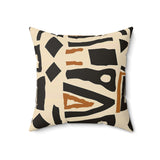 Abstract Geometric Throw Pillow, Mid Century Modern Art Pattern Cushion, Bohemian Home Decor, Stylish Boho Accent Pillow