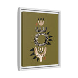 Zaria Olive Float Framed Matte Canvas Art