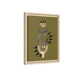 Zaria Olive Float Framed Matte Canvas Art