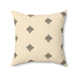 Geometric Mudcloth Inspired Throw Pillow, Modern Diasporic Accent Cushion, Earth Tone Tribal Home Decor, Premium Rectangular Pillow Cover