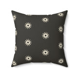 Ankara Collection: Minimalist Floral Throw Pillow, Modern Neutral Flower Pattern