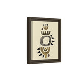 Zaria Ivory Float Framed Matte Canvas Art