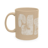 Copy of Copy of Afro Pick Ceramic Mug — Ivory Coffee Cup