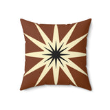 Nile Collection Throw Pillow, Modern Diasporic Art Decorative Cushion, Sophisticated Geometric Nature Patterned Home Decor