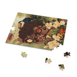 Collage 500-Piece Puzzle: Tropical Beauty with Florals and Toucan