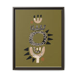 Zaria Olive Float Framed Matte Canvas Art