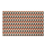 Cadence Rust Collection Chenille Floral Rug — Washable Area Rug