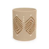 Copy of Copy of Afro Pick Ceramic Mug — Ivory Coffee Cup