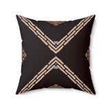 Egyptian Revival Heron Throw Pillow, Modern Diaspora Art Decor, Luxe Patterned Cushion for Elegant Living Rooms