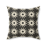 Ankara Collection: Minimalist Floral Throw Pillow, Modern Neutral Flower Pattern