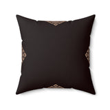 Geometric Mudcloth Inspired Throw Pillow, Modern Diasporic Accent Cushion, Earth Tone Tribal Home Decor, Premium Rectangular Pillow Cover