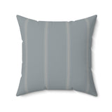 Minimalist Botanical Striped Throw Pillow, Elegant Sage Gray Accent Cushion, Modern Diasporic Home Decor, Sophisticated Living Room Decor
