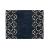 Nile Acr Microfiber Blanket — Elegant Lace Fan Border Throw