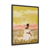 Blue Dove Float Framed Canvas