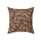 Leaf Throw Pillow Cover, Modern Botanical Decor, Sophisticated Earth Tone Accent Cushion