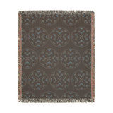 Basketweave Print Woven Heritage Style Throw
