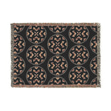 Basketweave Print Woven Heritage Style Throw