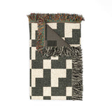 Minimalist Geometric Pattern Throw Blanket, Modern Abstract Staircase Design, Neutral Earthy Home Decor Aesthetic