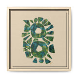 Abstract Green Mosaic Wall Art – Framed Matte Canvas
