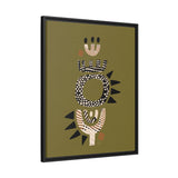 Zaria Olive Float Framed Matte Canvas Art