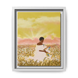 Blue Dove Float Framed Canvas