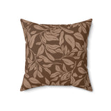 Leaf Throw Pillow Cover, Modern Botanical Decor, Sophisticated Earth Tone Accent Cushion