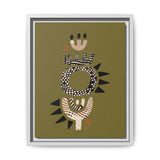 Zaria Olive Float Framed Matte Canvas Art