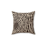 Abstract Organic Swirl Throw Pillow, Modern Minimalist Cream and Brown Decorative Cushion, Boho Home Decor Accent