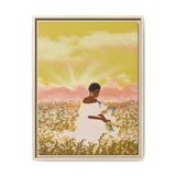 Blue Dove Float Framed Canvas