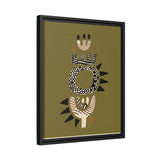 Zaria Olive Float Framed Matte Canvas Art