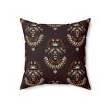 Egyptian Revival Heron Throw Pillow, Modern Diaspora Art Decor, Luxe Patterned Cushion for Elegant Living Rooms