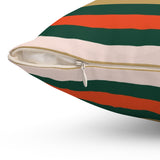 Colorful Striped Square Pillow - Cozy Home Decor Accent