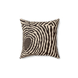 Abstract Organic Swirl Throw Pillow, Modern Minimalist Cream and Brown Decorative Cushion, Boho Home Decor Accent