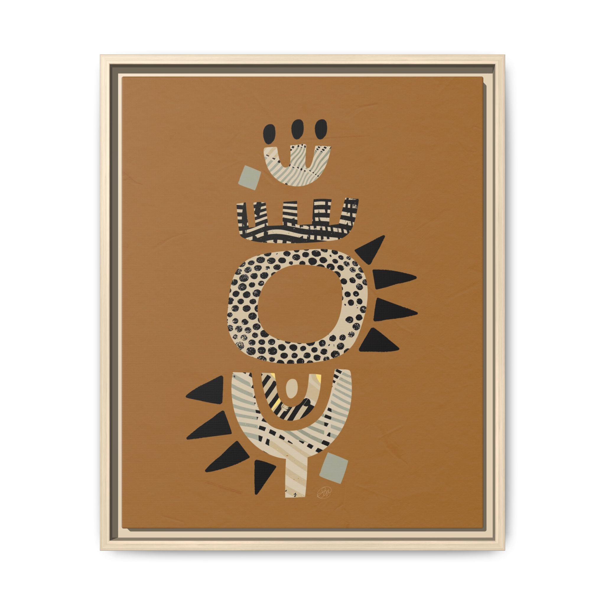 Zaria: Float Framed Matte Canvas Art