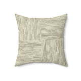 Abstract Geometric Throw Pillow, Modern Neutral Grid Accent Cushion for Sophisticated Home Decor
